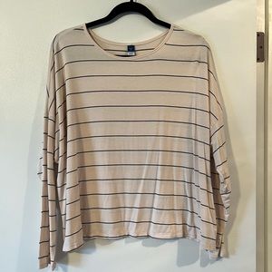 Old Navy - Light Pink Striped Long Sleeve
